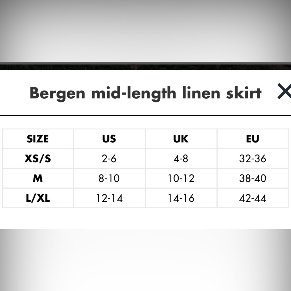 Amour Linen Bergen Mid-Length Linen Skirt - Picture 8 of 10